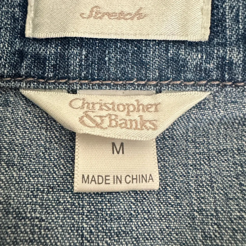 Christopher & Banks Unisex‎ Classic Denim Blue Stretch Jacket  Size M